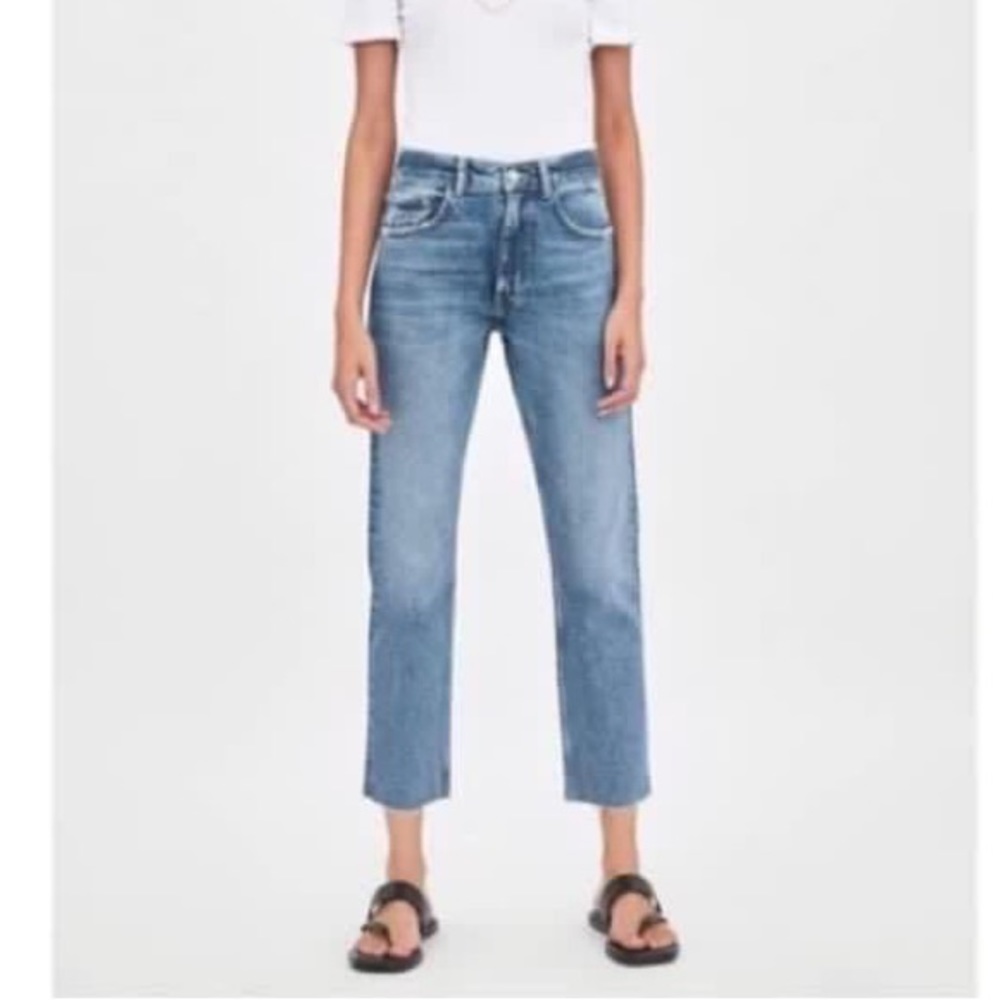 Zara Mid Rise Slouchy Jeans Sz 0